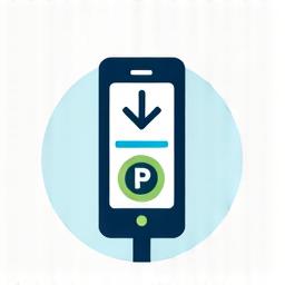 Icone de paiement mobile pour parking