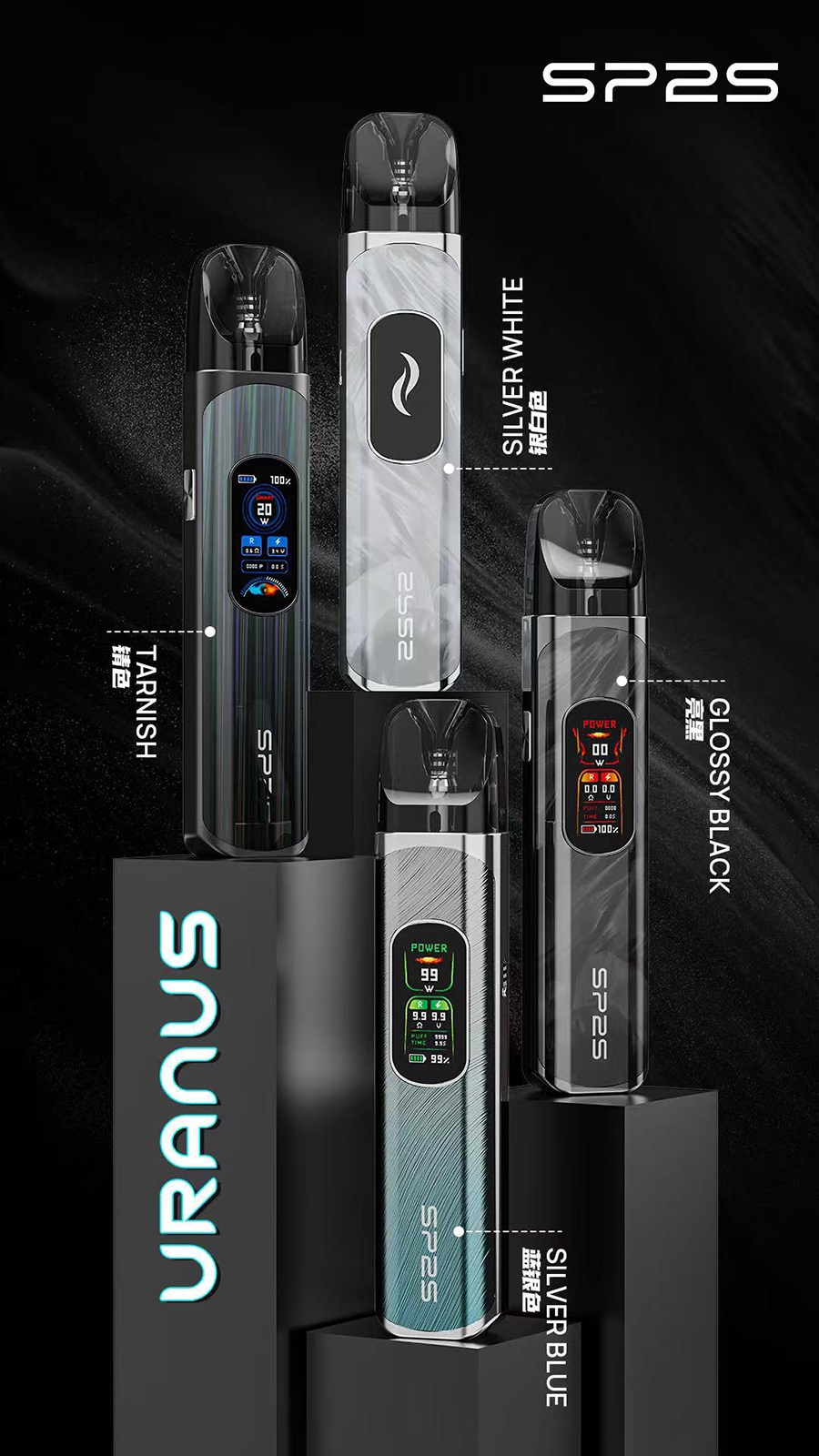 思博瑞SP2S注油式電子菸主機-URANUS天王星系列-產品介紹